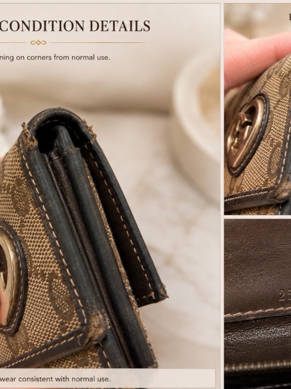 ✨ Authentic Gucci GG Canvas Studded Tote & Coordinating Wallet ✨ - Picture 4 of 7